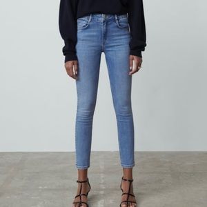 Zara sculpt jeans mid-rise ankle length NWT